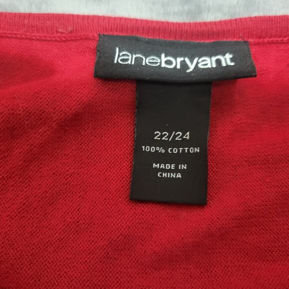 USED Lane Bryant  Plus Size Blouse  22/24 Sweater Knit Short Sleave Top - Picture 7 of 16